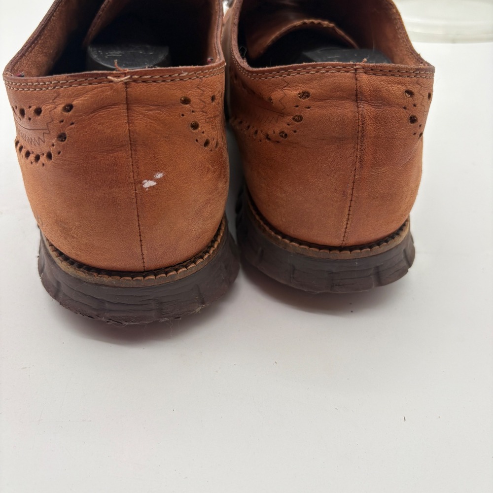 Cole Haan Zerogrand Wingtip Oxford Mens 13M British Tan Leather Shoes C29411 - Picture 6 of 11